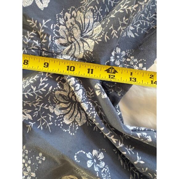 Faded Glory Capri Pants Womens XL Blue Cotton Blend Pockets hi Rise Flat Front - Picture 5 of 10